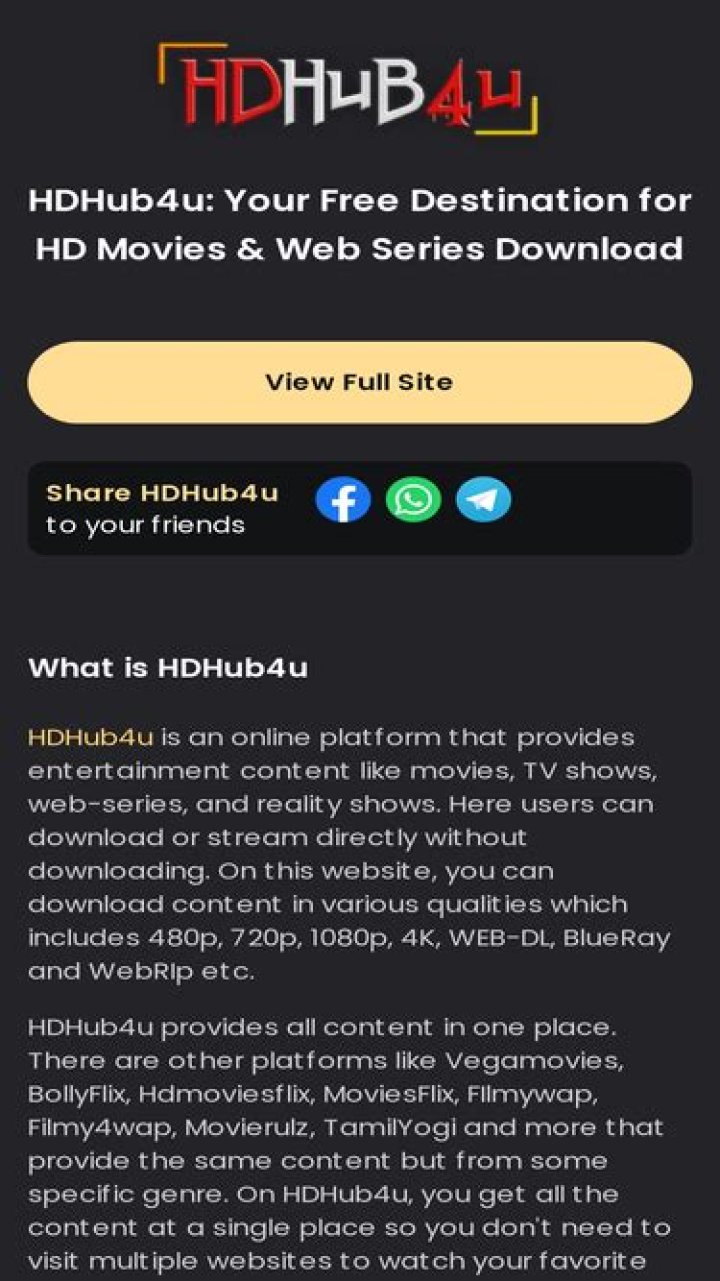 Discovering the World of HDHub4U Center