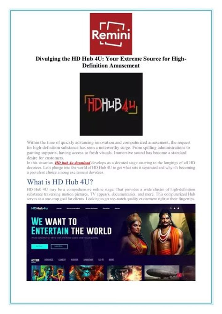 HDHub4You: Your Ultimate Destination for High-Quality Entertainment