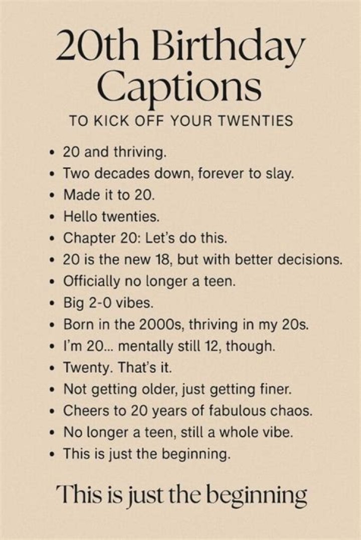 Ultimate Guide to IG Captions for Your 20th Birthday