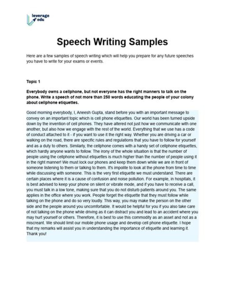 Short Sample Speech: Tips and Examples for Effective Communication