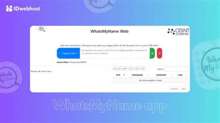 Discovering Your Identity with the WhatsMyName App